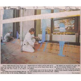 Timaru District librarian Linda Hughes seeing red