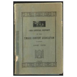14th Annual report of the Timaru Convent Association, June 1929