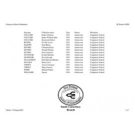 Craigmore School: Index to school records