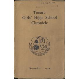 Timaru Girls' High School Chronicle 1954