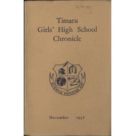 Timaru Girls' High School Chronicle 1958