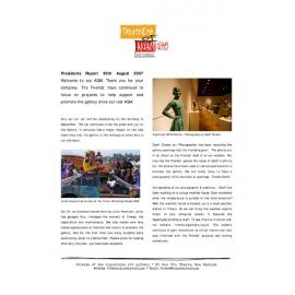 Friends of the Aigantighe: President's Report 2007