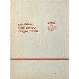 Geraldine High School magazine 1986