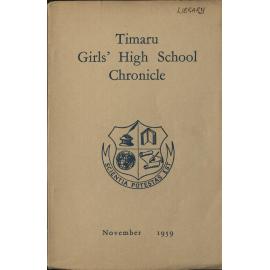 Timaru Girls' High School Chronicle 1959