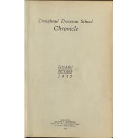 Craighead Diocesan School Chronicle 1932