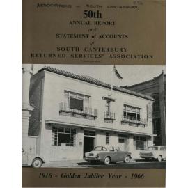 50th Annual Report and Statement of Accounts of South Canterbury Returned Services' Association