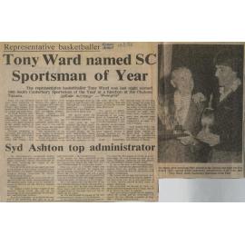 Tony Ward named SC Sportsman of Year / Syd Ashton top administrator