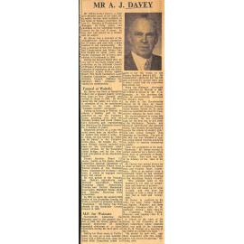 Obituary: Mr A J Davey