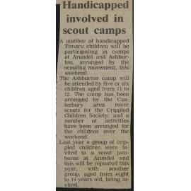 Handicapped involved in scout camps