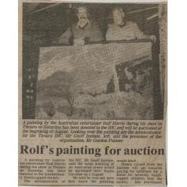 Rolf's painting for auction