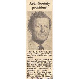 Arts Society president