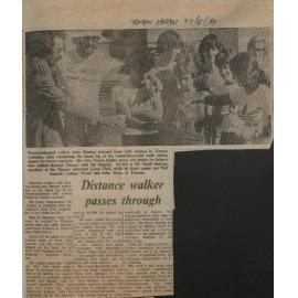 Distance walker passes through