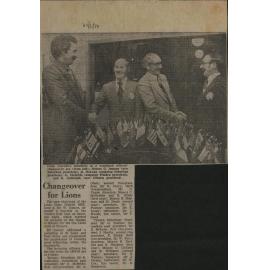 Changeover for Lions