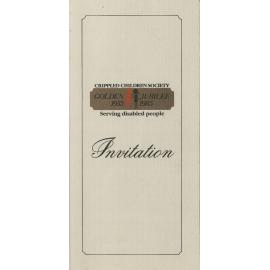 Invitation to the Crippled Children Society Golden Jubilee 1935-1985