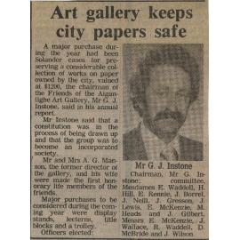Art gallery keeps city papers safe