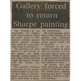 Gallery forced to return Sharpe painting