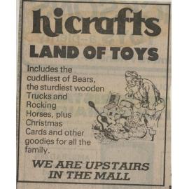hicrafts Land of Toys advertisement