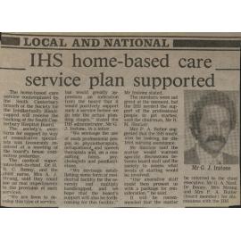 IHS home-based care service plan supported