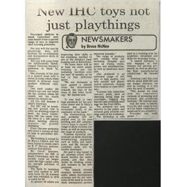 Newsmakers: New IHC toys not just playthings