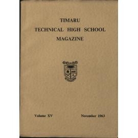 Timaru Technical High School magazine 1963