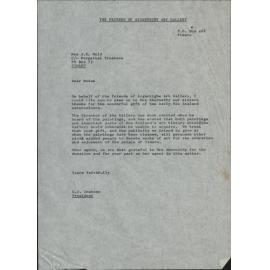 Friends of the Aigantighe letter to Mrs J E Mold