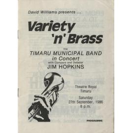 Variety'n'Brass the Timaru Municipal Band in Concert