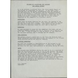 Friends of the Aigantighe Art Gallery 3rd Annual Report