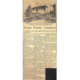 Evans Family Centenary