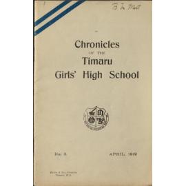 Chronicles of the Timaru Girls' High School No.3 April 1919