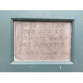 Temuka Library foundation stone