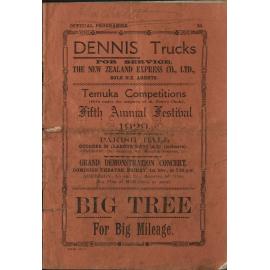 Official Programme for the Temuka Competitions Fifth Annual Festival 1929