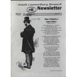 South Canterbury Branch Newsletter July/August 2003 Vol 7 No 4