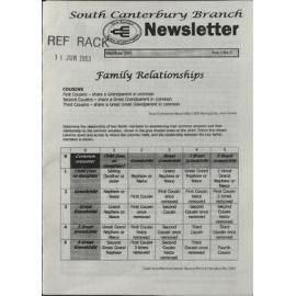 South Canterbury Branch Newsletter May/Jun 2003 Vol 7 No 3