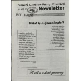 South Canterbury Branch Newsletter March/April 2003 Vol 7 No 2