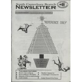 South Canterbury Branch Newsletter November/December 2001 Vol 5 No 6