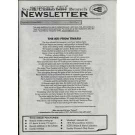South Canterbury Branch Newsletter September/October 2001 Vol 5 No 5