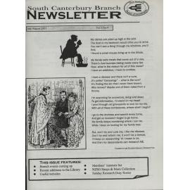 South Canterbury Branch Newsletter July/August 2001 Vol 5 No 4