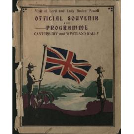Visit of Lord and Lady Baden Powell: Official Souvenir programme Canterbury and Westland Rally