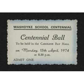 Washdyke School Centennial Ball ticket
