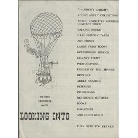 Looking Into Timaru Library pamphlet