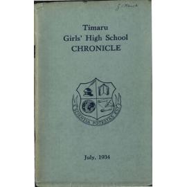 Timaru Girls' High School Chronicle 1934: July 1934