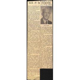 Mr P B Foote