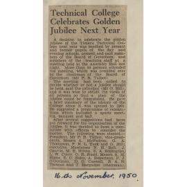 Technical College Celebrates Golden Jubilee Next Year