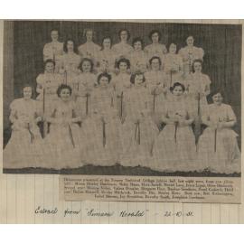 Debutantes presented at the Timaru Technical College jubilee ball