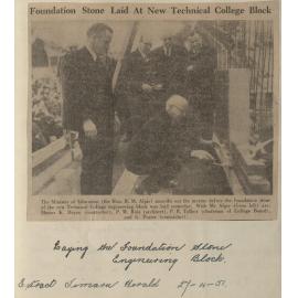 Foundation Stone Laid At New Technical College Block