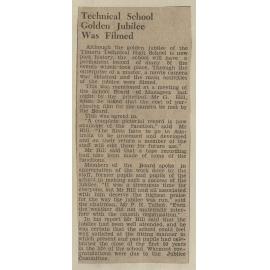 Technical School Golden Jubilee Was Filmed