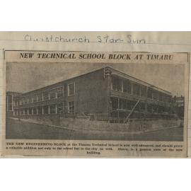 New Technical School Block at Timaru