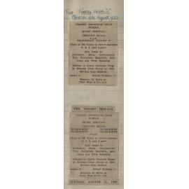 Timaru Technical High School Music Festival Theatre Royal advertisements