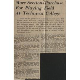 More Sections Purchased For Playing Field At Technical College