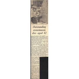 Outstanding stonemason dies aged 82